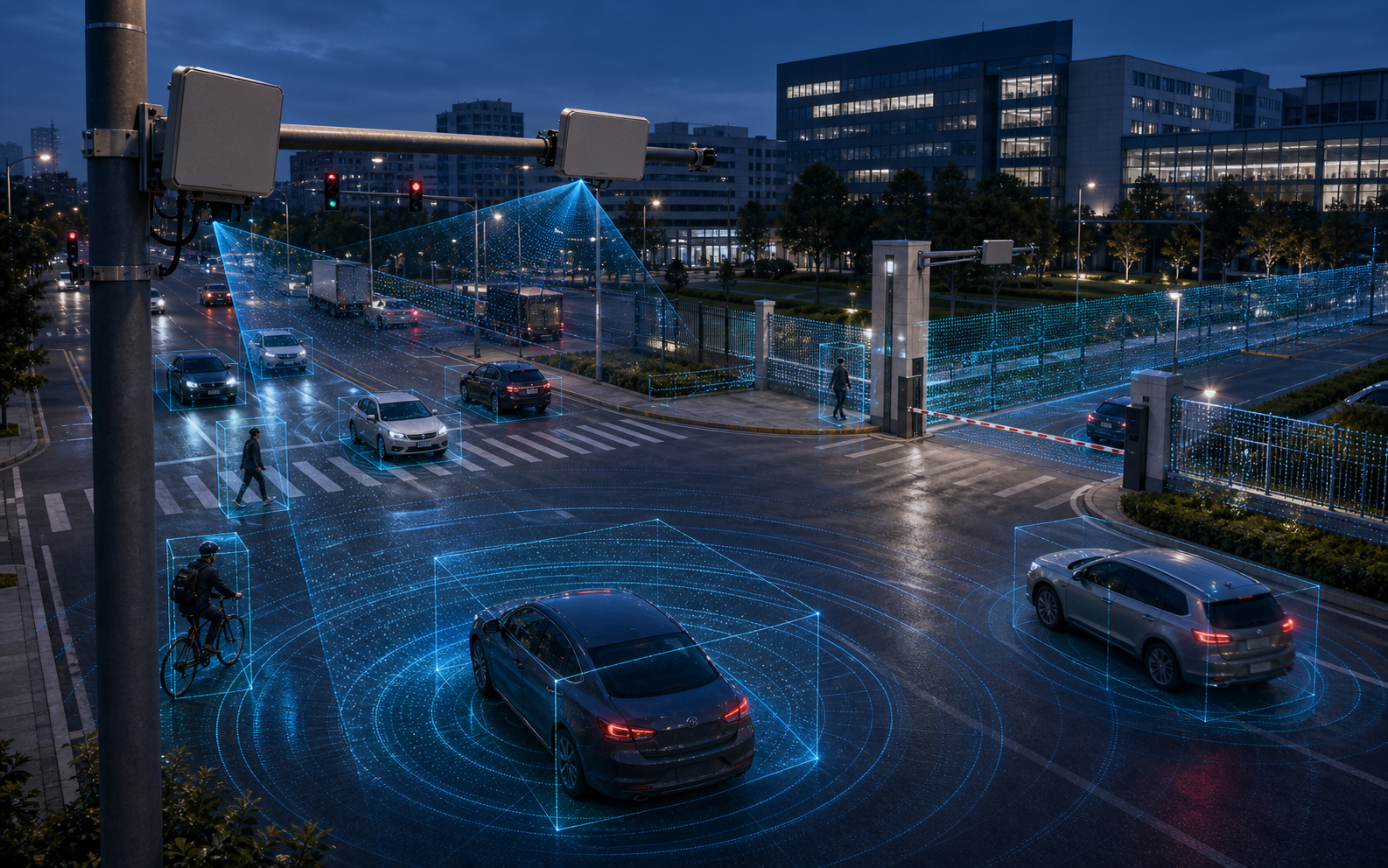 Traffic and security perception scene